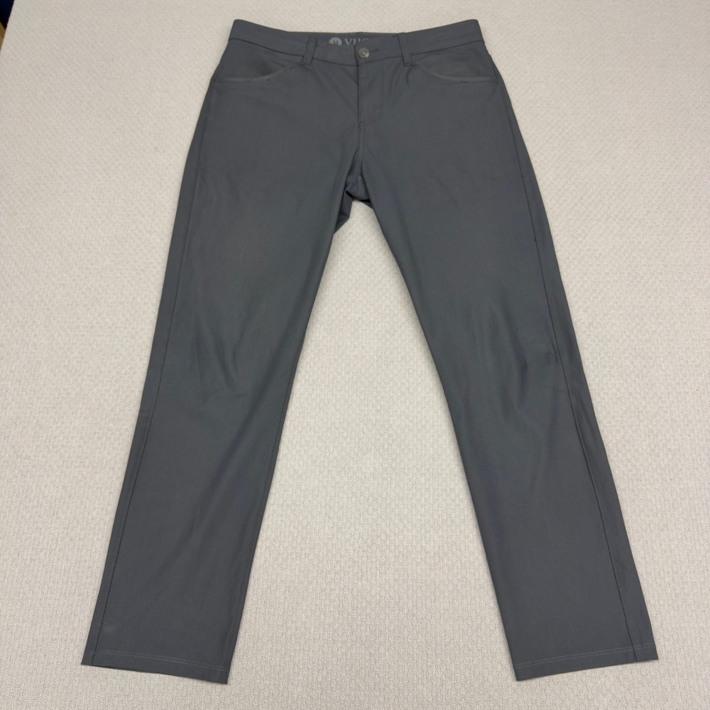 Vuori Meta Pant Mens 30x27 Charcoal Gray Technical Chino Performance Minimalist